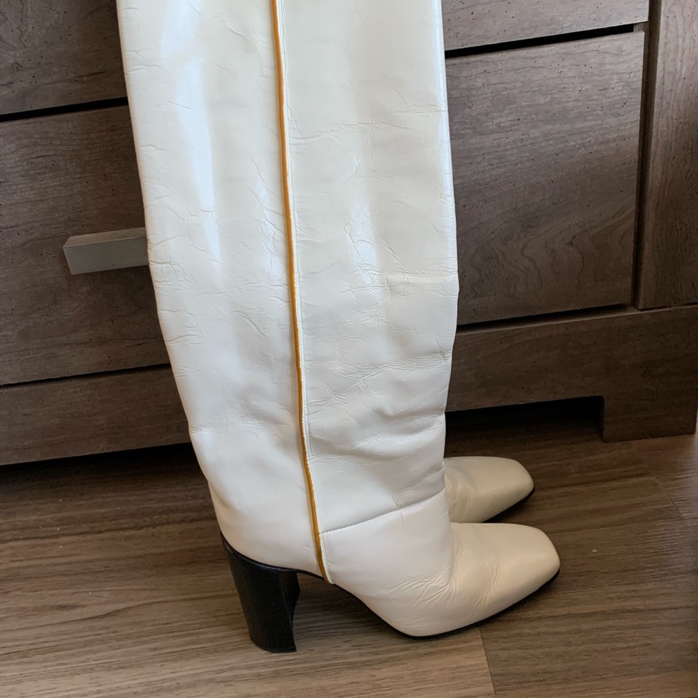 Rag & Bone White Leather Boots 6.5